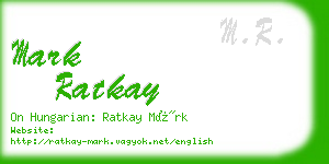 mark ratkay business card